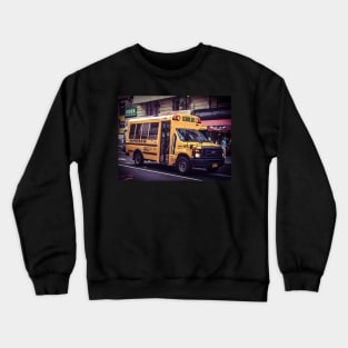 School Bus, Manhattan, New York City Crewneck Sweatshirt